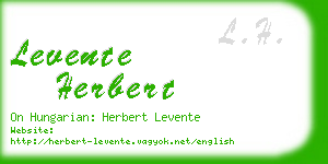 levente herbert business card